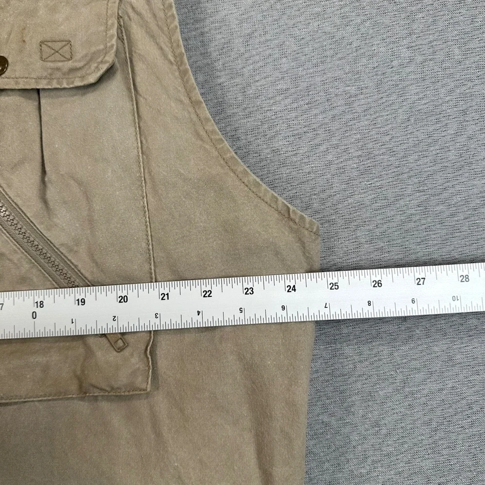 RARE 80s VTG Banana Republic Safari Vest XL Khaki Multi Pocket Tactical